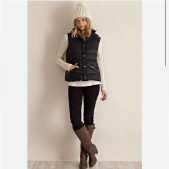 Entro Navy Hooded Puffer Vest Medium - Picture 10 of 15